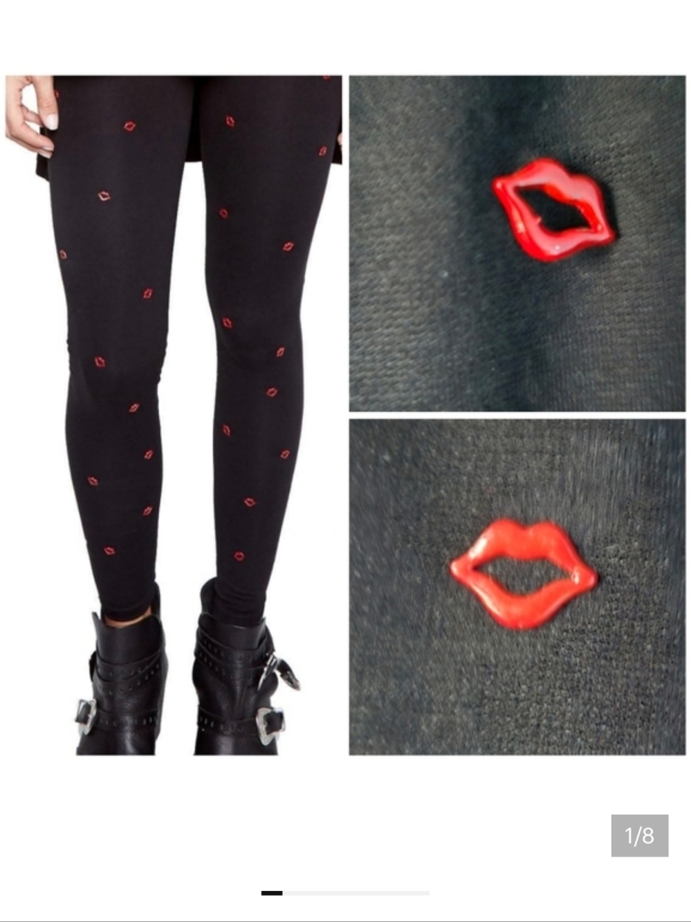 Lauren Moshi Lip Embellishments leggings RARE